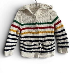 HBC STRIPES Points Hooded Cardigan Children’s Sweater 12-18 Months